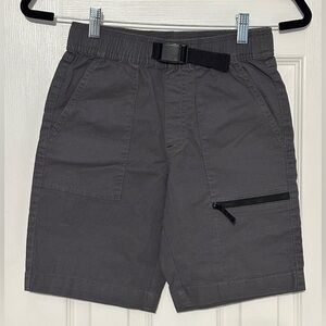Wonder Nation Kids Gray Utility Shorts Built-In Belt Size L 10/12